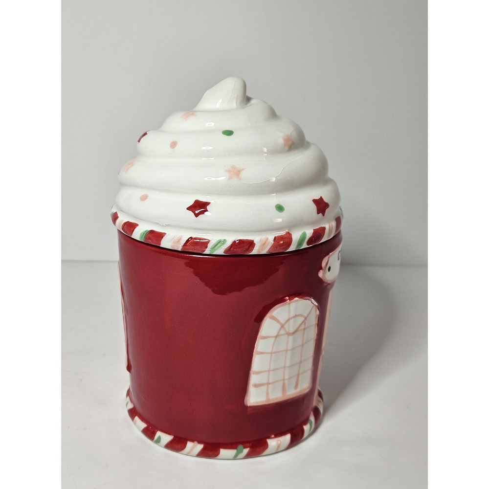Christmas Cafe Lidded Mug 3D Whipped Cream Ceramic Holiday‎ Cocoa Cup Coffee Tea - Picture 4 of 7
